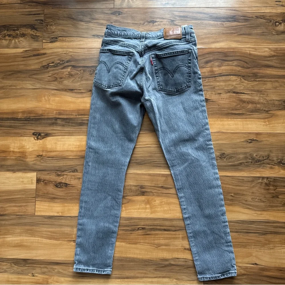 Levi’s 501 Skinny Washed Grey High Rise Denim Jeans - Picture 8 of 15
